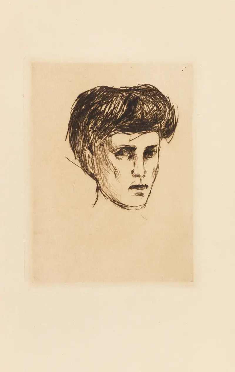 Frauenkopf von Edvard Munch