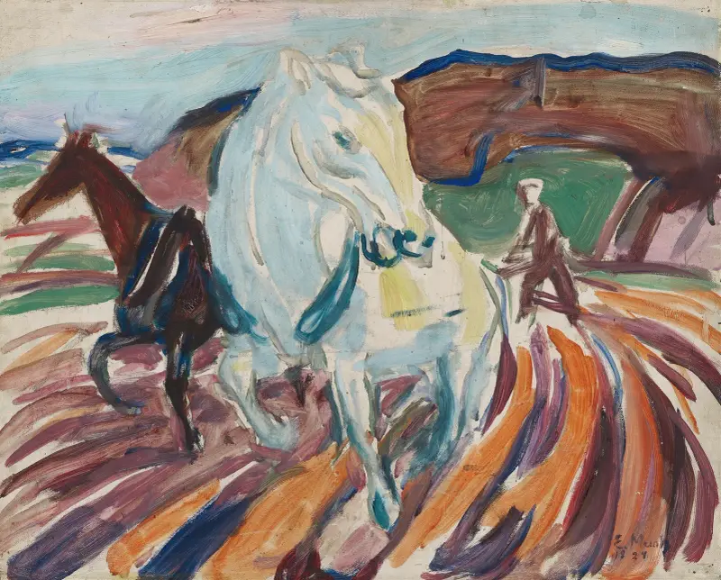 Konie orzące, Edvard Munch