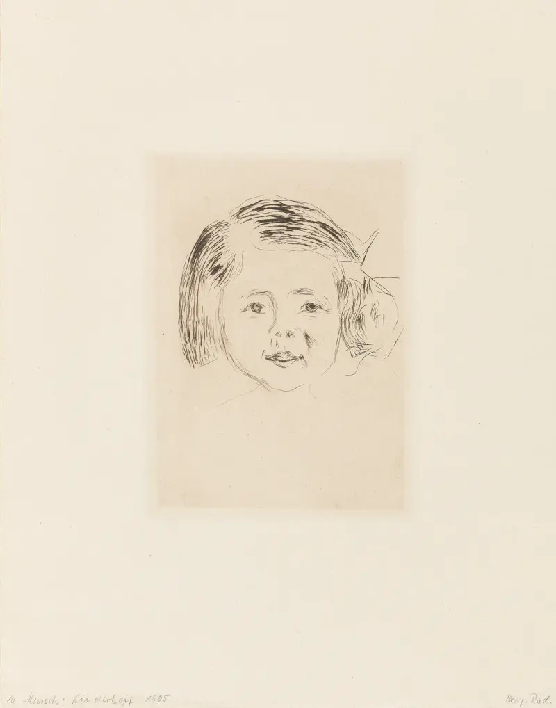 Głowa dziecka; córka Herberta Eschego, Edvard Munch