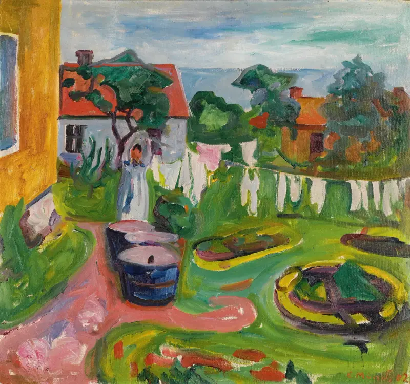 Pranie w Åsgårdstrand, Edvard Munch