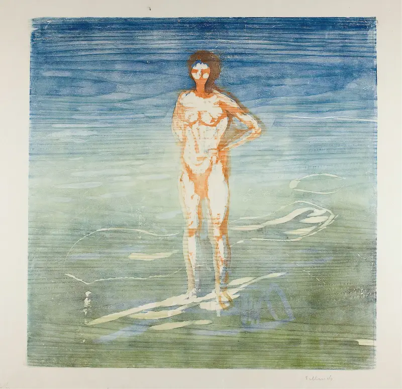 Koupající se muž, 1899, Edvard Munch