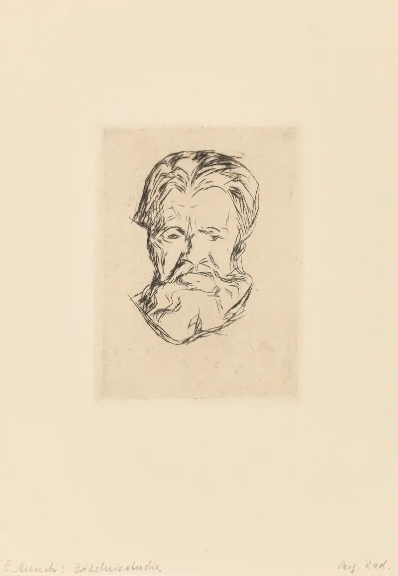 Głowa mężczyzny, Edvard Munch