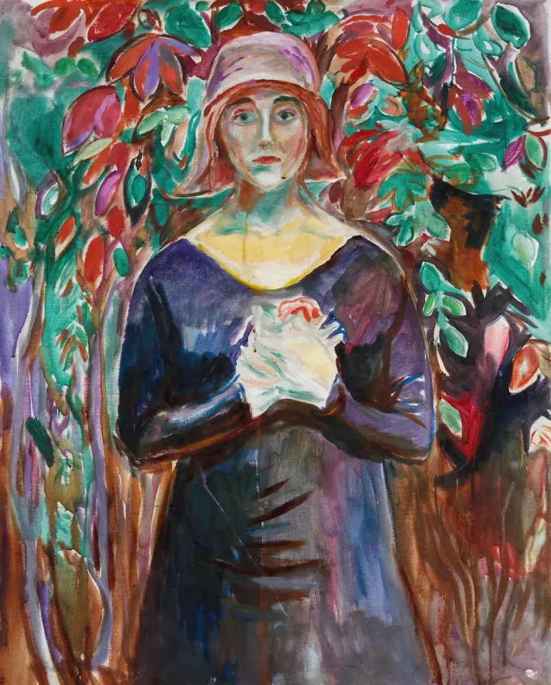 Model in the Garden, Edvard Munch