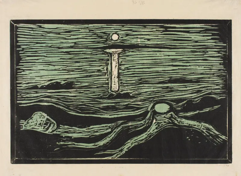 Mystická pláž, Edvard Munch