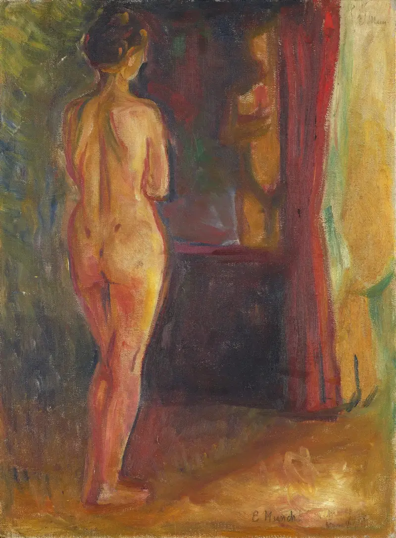 Akt vor dem Spiegel von Edvard Munch