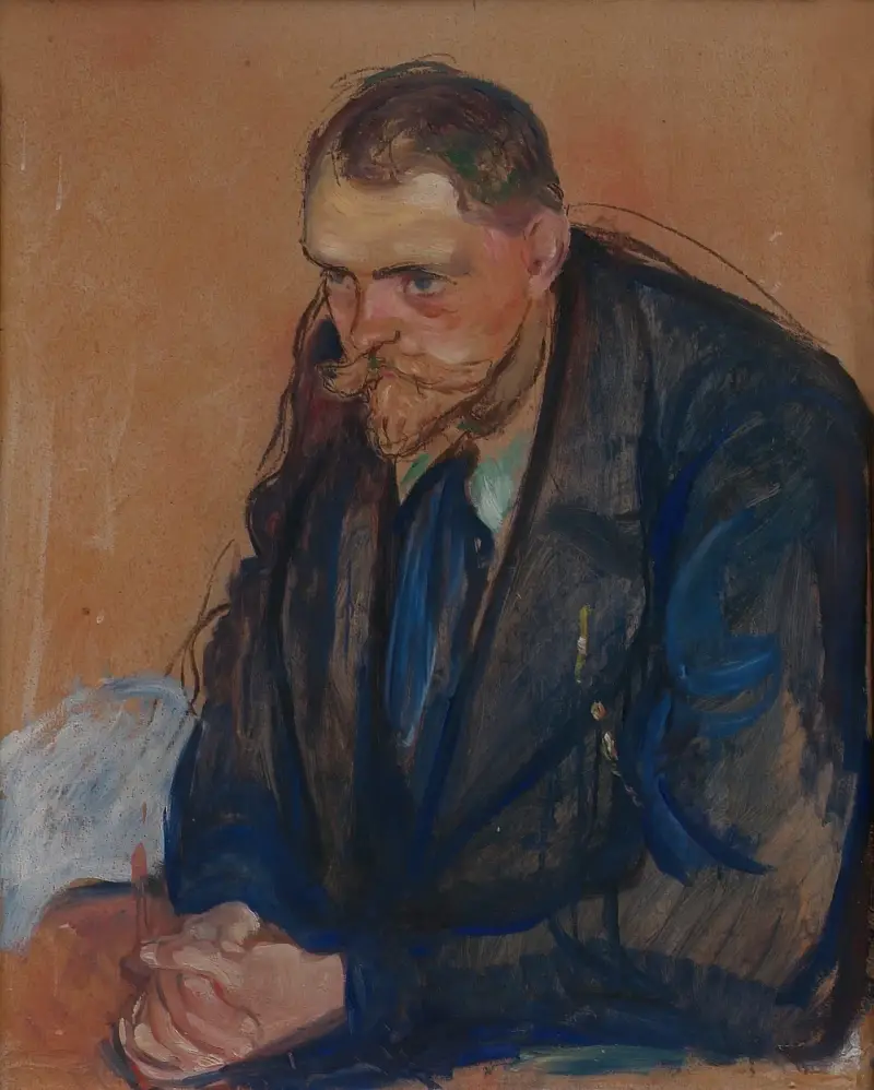 Portrait of Helge Bäckström av Edvard Munch