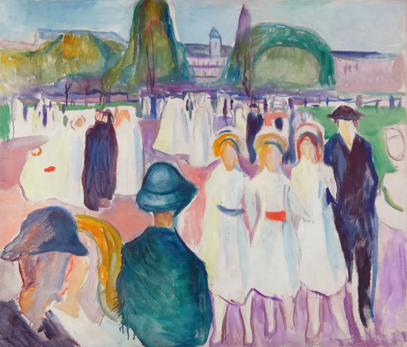 Jarní promenáda, Edvard Munch