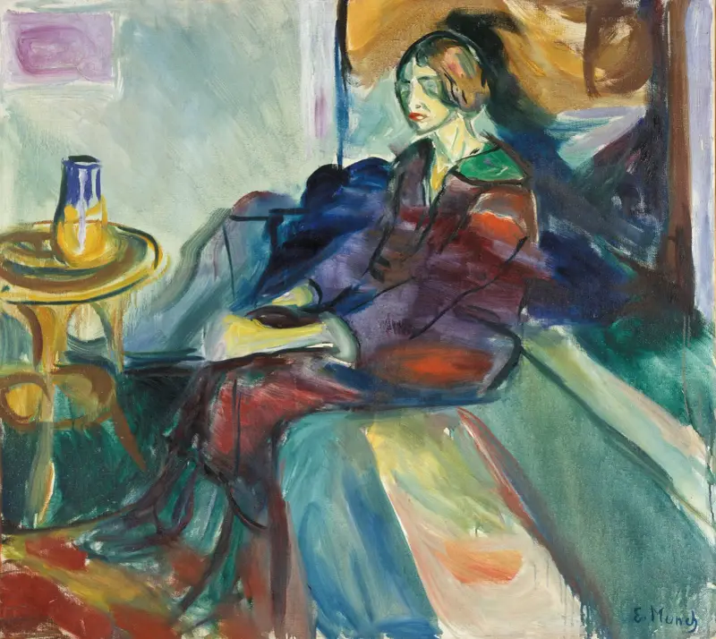 Sittande modell i soffan II, Edvard Munch
