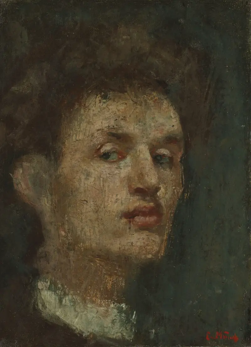 Selbstporträt, 1886 von Edvard Munch