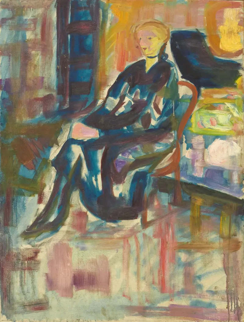 Siedząca młoda kobieta, 1916 – Nr. 2, Edvard Munch