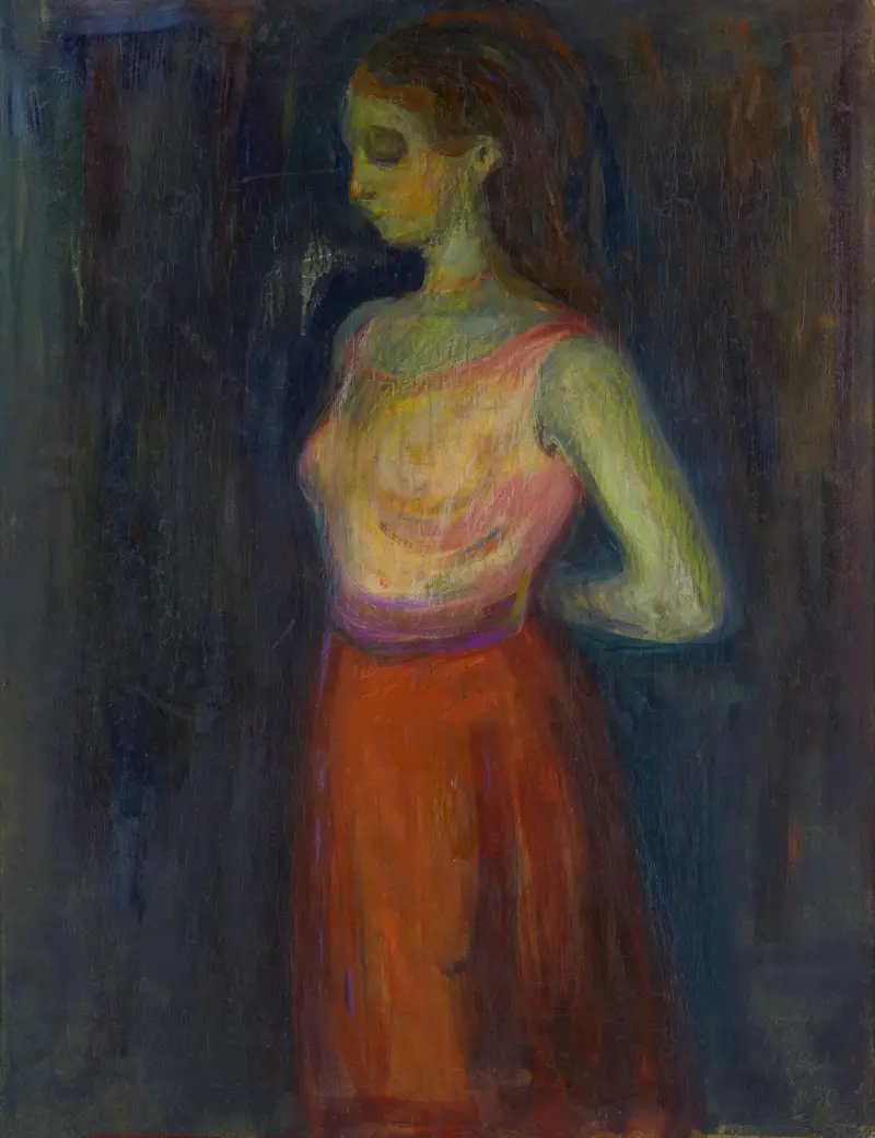 Studie modelky, Edvard Munch