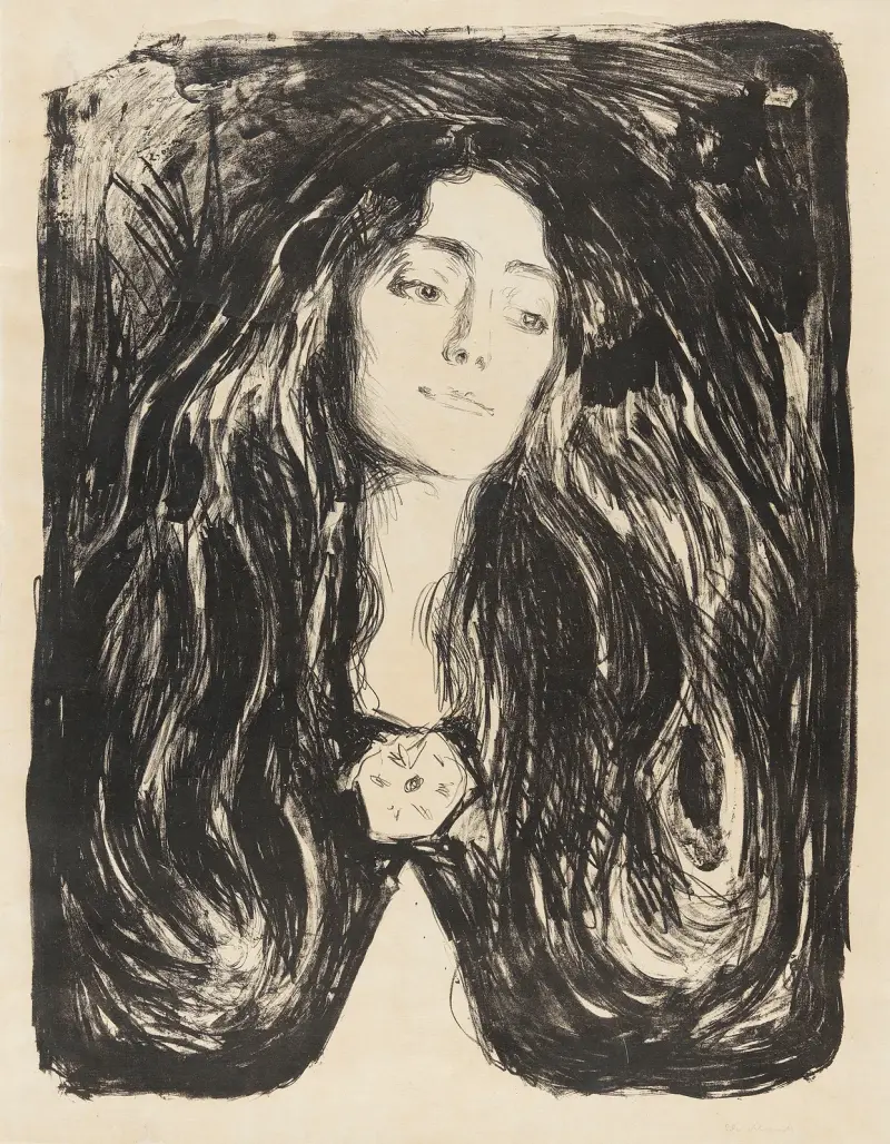 Die Brosche. Eva Mudocci von Edvard Munch