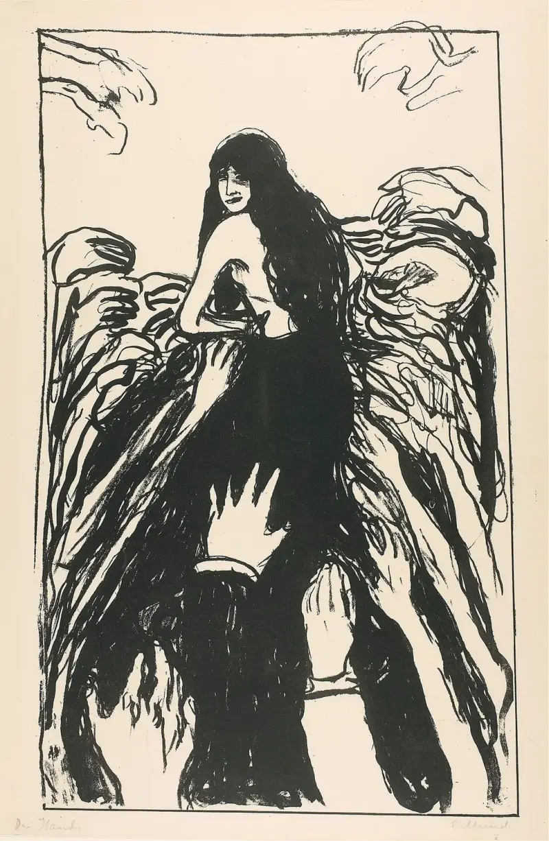 Händerna, 1895, Edvard Munch