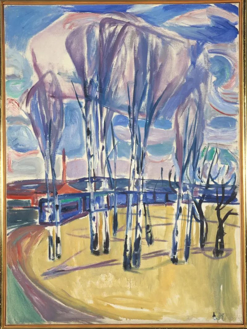 Die Straßenbahnschleife bei Skøyen von Edvard Munch