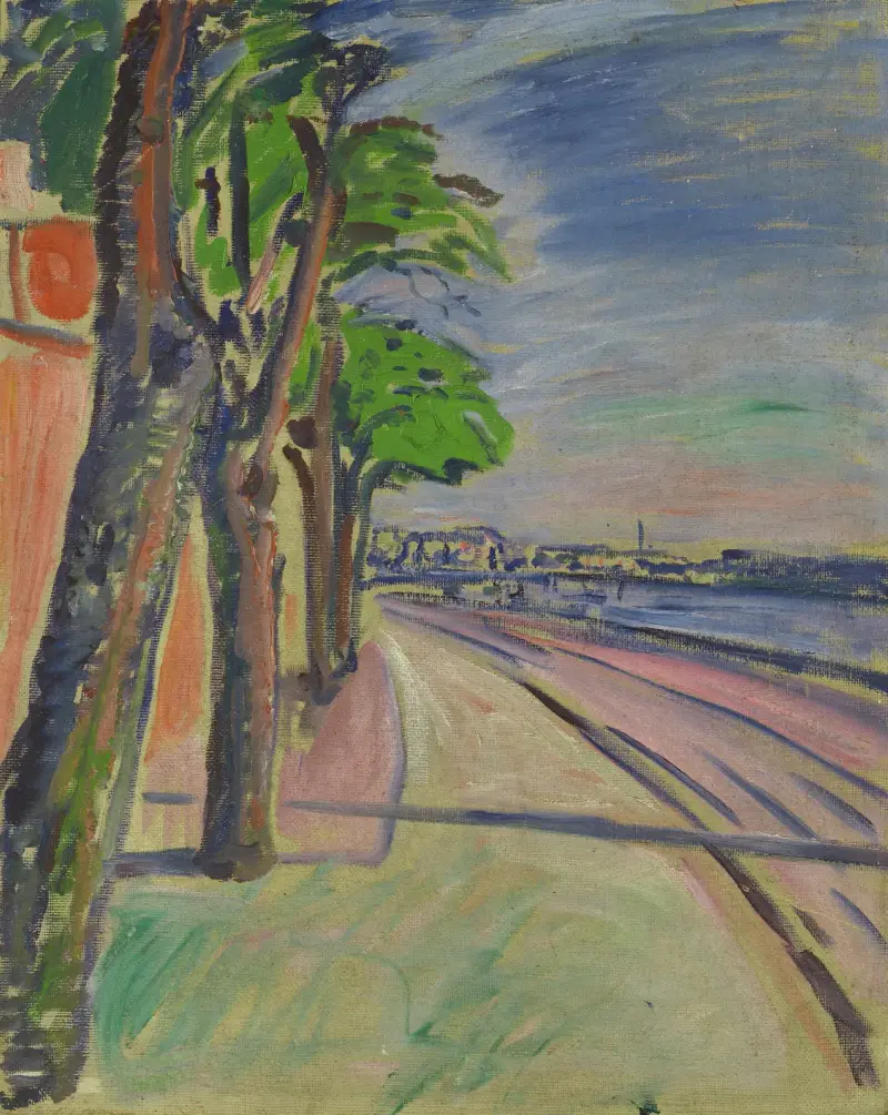 Stromy u kanálu, Edvard Munch