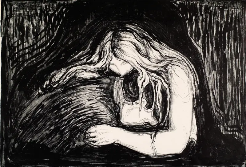 Wampir I, Edvard Munch