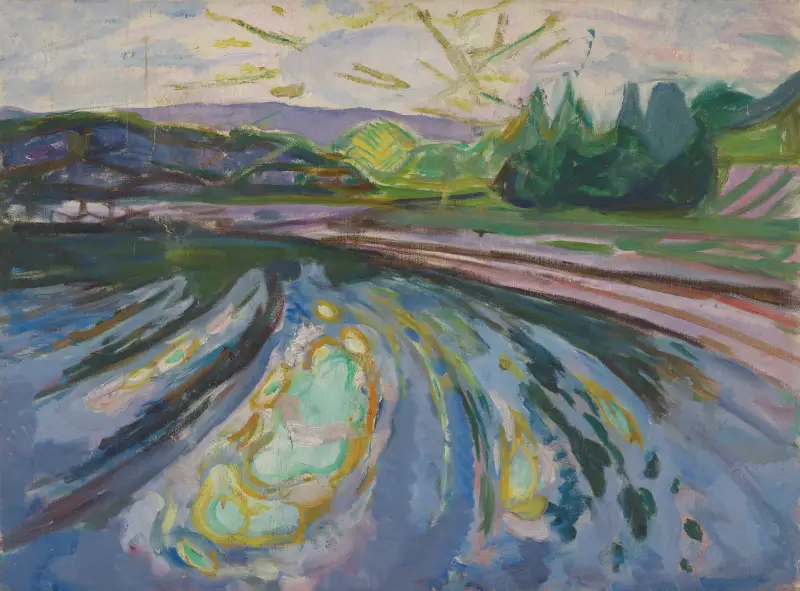 Fale uderzające o brzeg, Edvard Munch