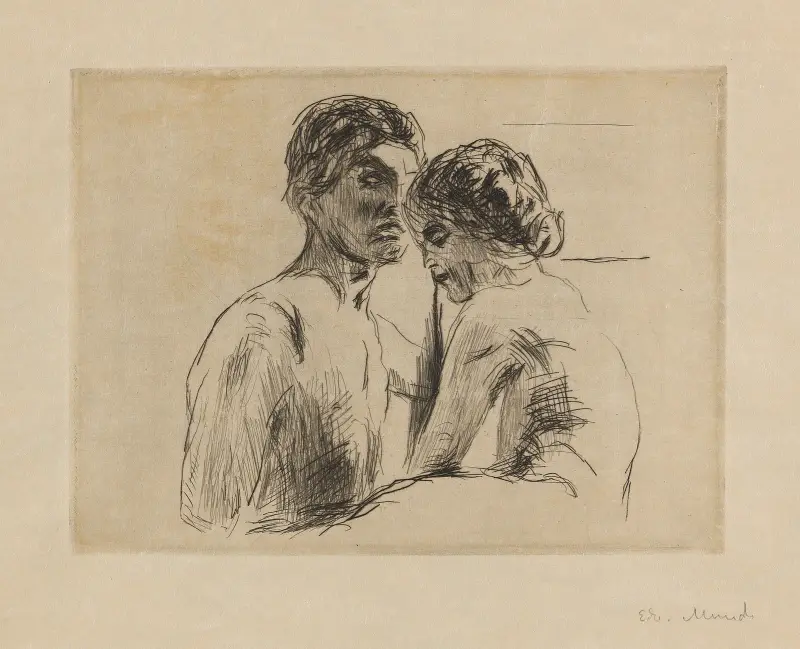 Zwei Menschen von Edvard Munch