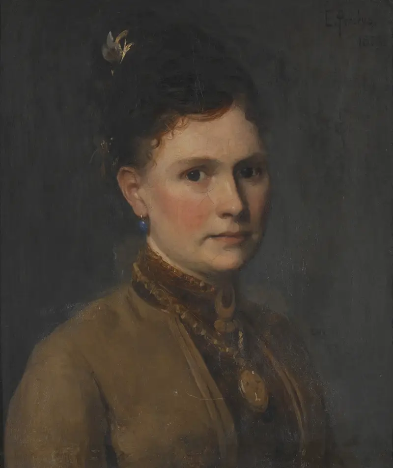 Maria Agnes Claesson (1843- efter 1903) av Edvard Perséus