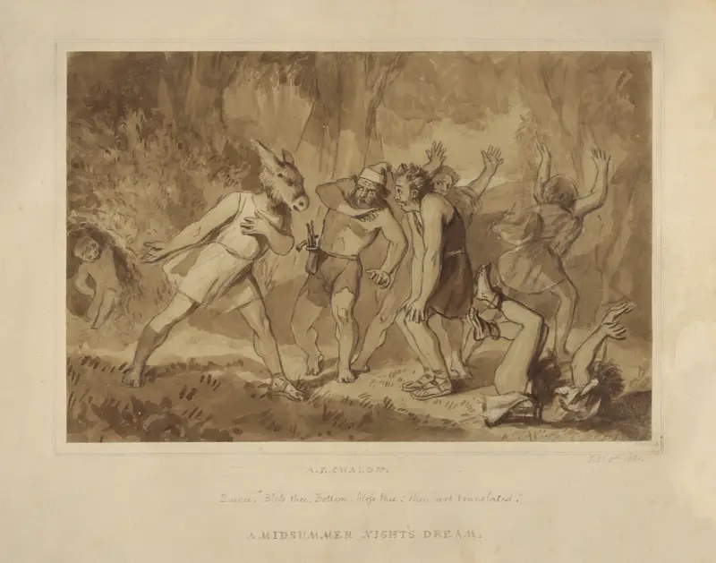 A midsummer night’s dream, Quince ‘Bless thee, Bottom …’ av Alfred Edward Chalon