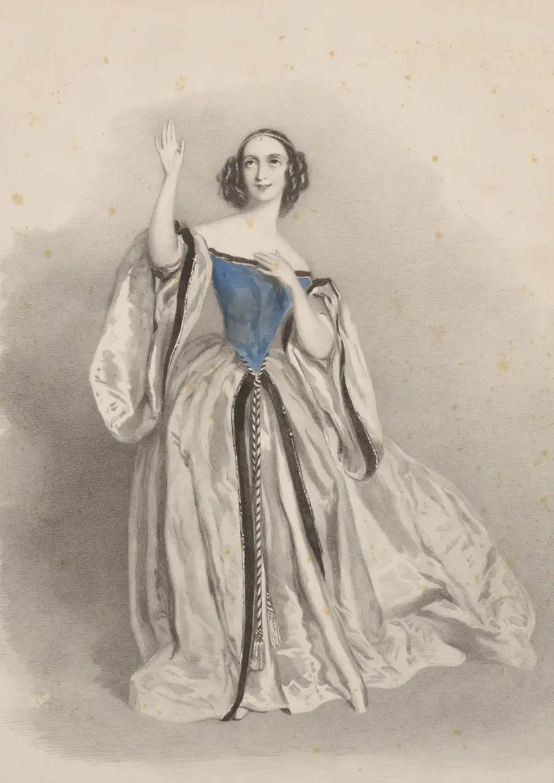 Fanny Persiani as Lucia in Donizetti’s Lucia di Lammermoor av Alfred Edward Chalon