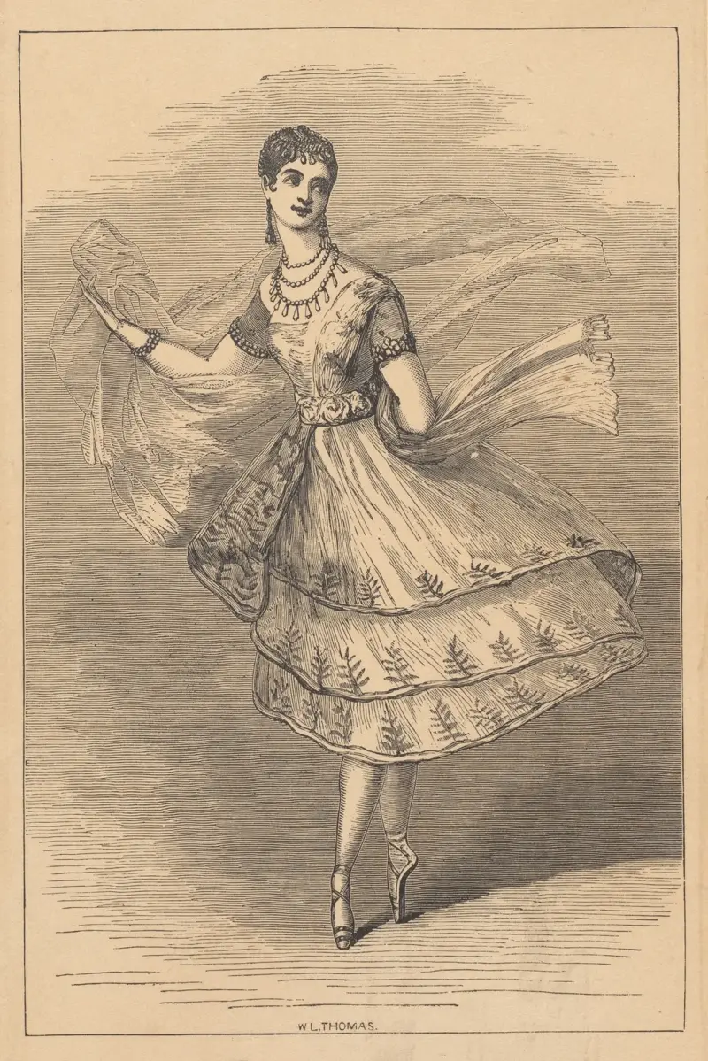 Mademoiselle Taglioni, as ‘La bayadere’ av Alfred Edward Chalon