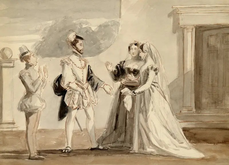 Romeo and Juliet, III, 4 av Alfred Edward Chalon