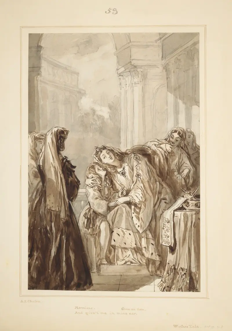 Winter’s tale, II,1, Hermione; ‘Come on then, and give’t me in mine ear’ av Alfred Edward Chalon