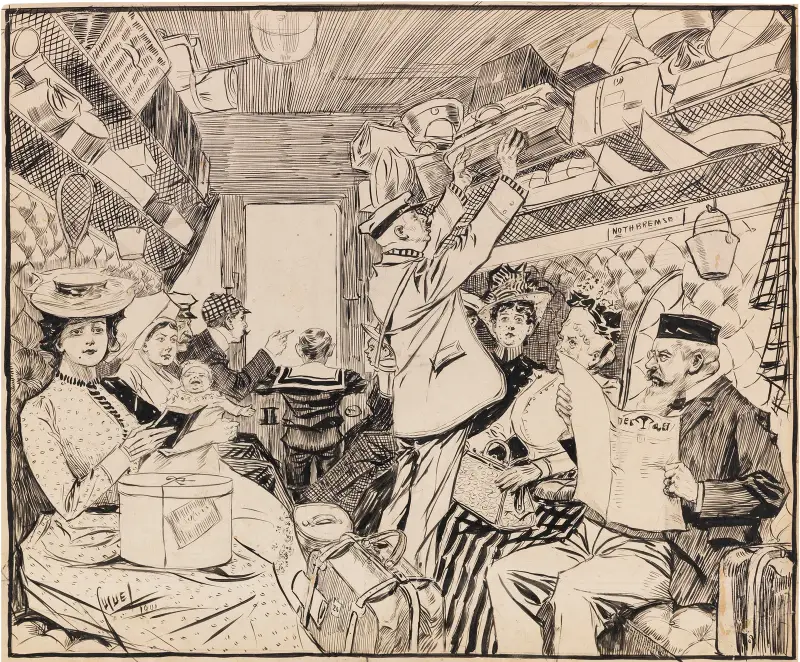 Przedział kolejowy, Edward Cucuel