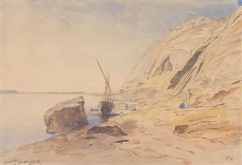Abu Simbel, 11-11;30 am, 8 February 1867 (374) av Edward Lear