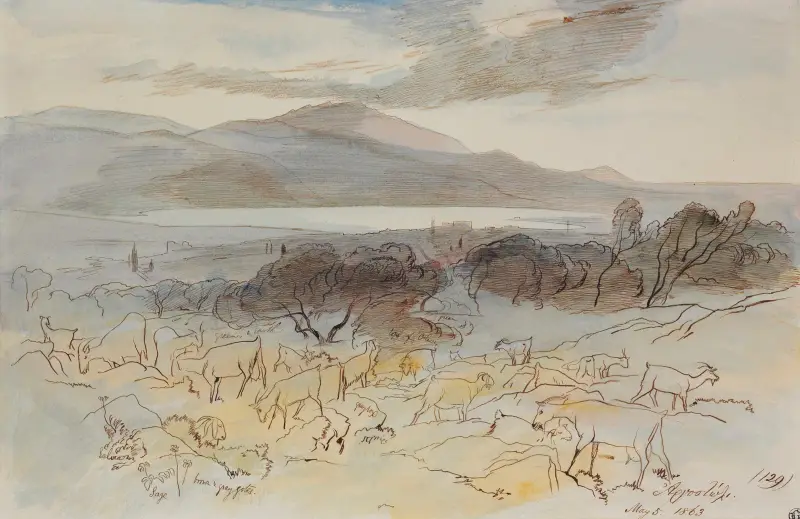 Argostoli och Svarta berget, Kefalonia av Edward Lear
