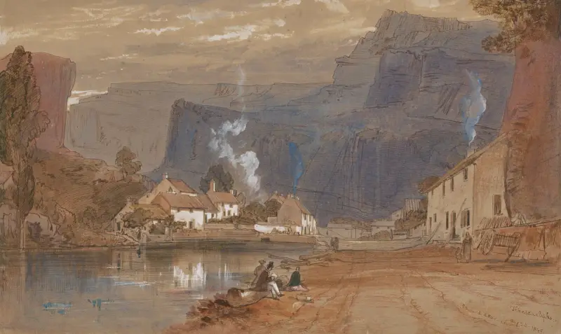 Die Klippen von Cheddar, Somerset von Edward Lear