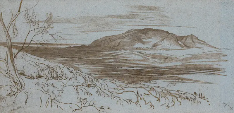 Vattenfall nära Strongoli, Korfu av Edward Lear