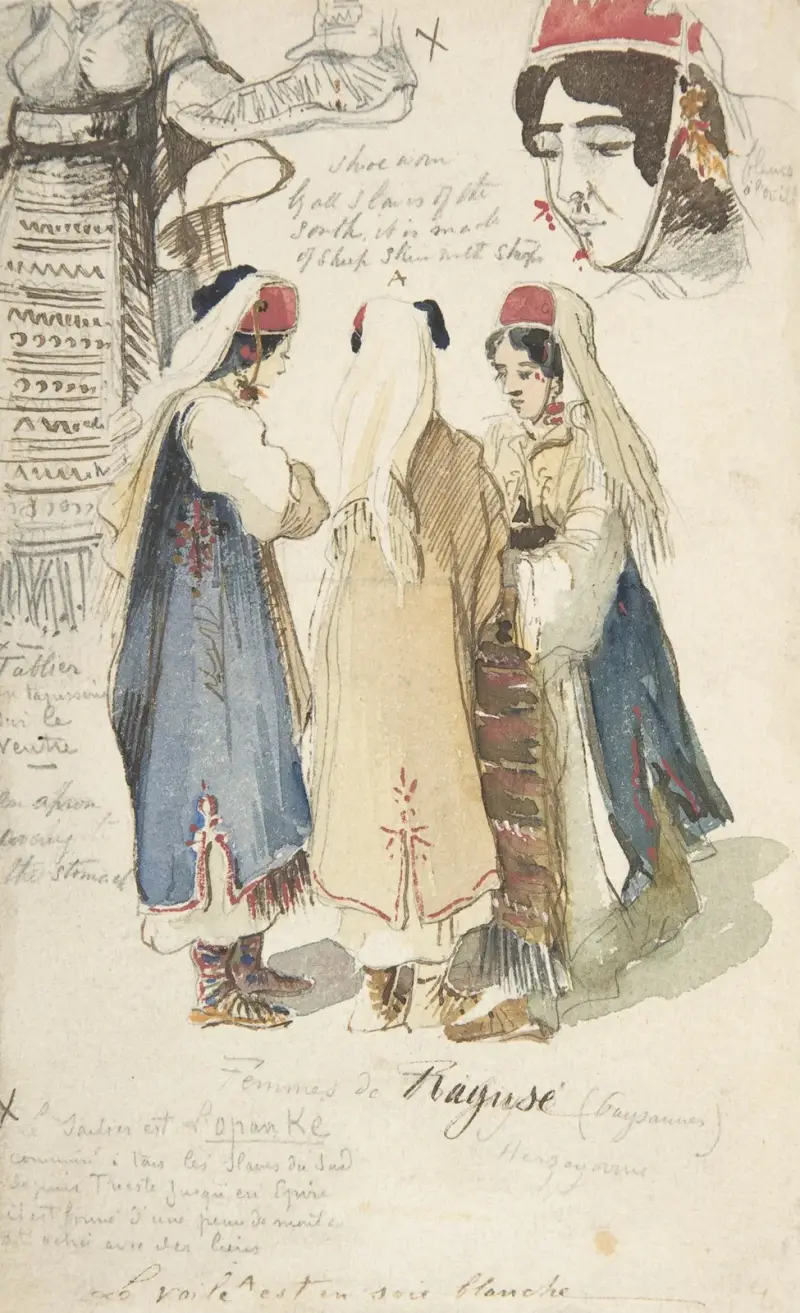 Bondkvinnor från Ragusa av Edward Lear