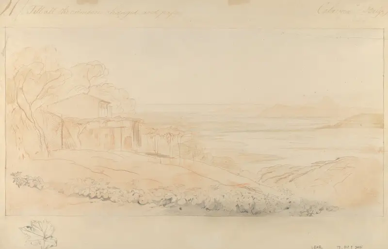 Pentedatelo, Calabria, Italy av Edward Lear