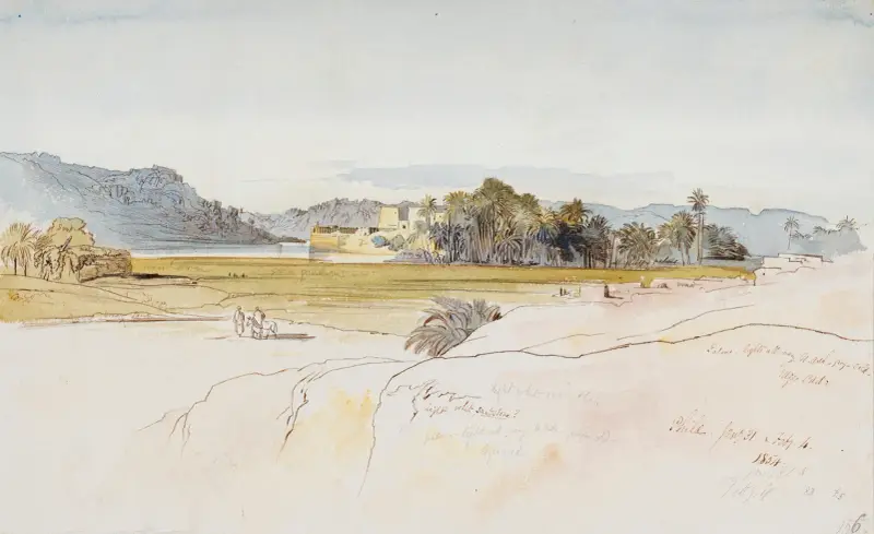 Philae, Ägypten, 1854 von Edward Lear
