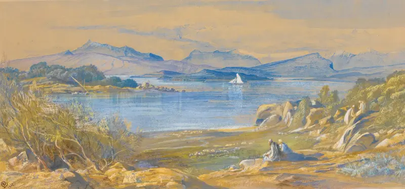 Porto Tre Scoglie, Albania av Edward Lear
