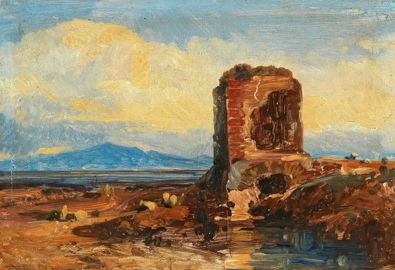 Ruiner i Campagnan av Edward Lear