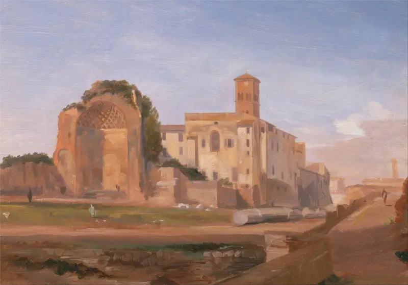 Temple of Venus and Rome, Rome av Edward Lear