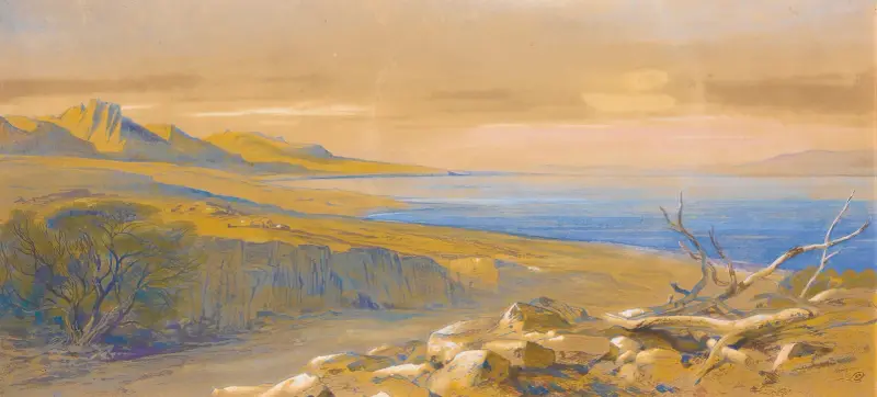 The Dead Sea, Jordan av Edward Lear