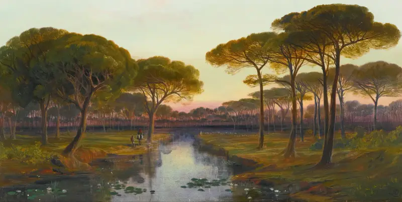 Der Pinienwald, Ravenna von Edward Lear