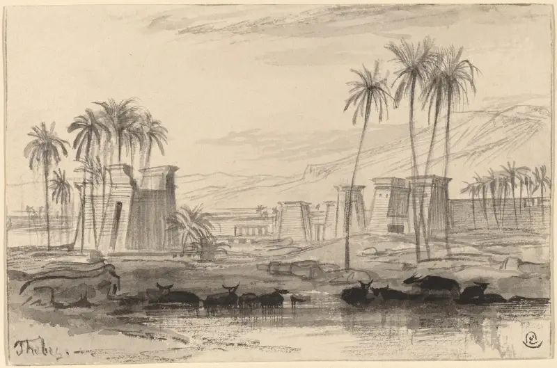 Theben von Edward Lear