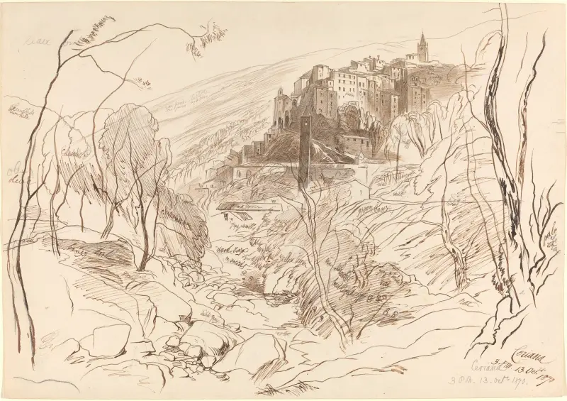 Utsikt över Ceriana av Edward Lear
