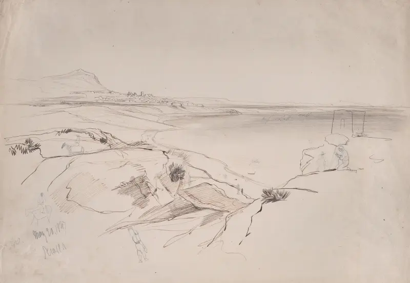 Blick auf Sciacca, Sizilien von Edward Lear