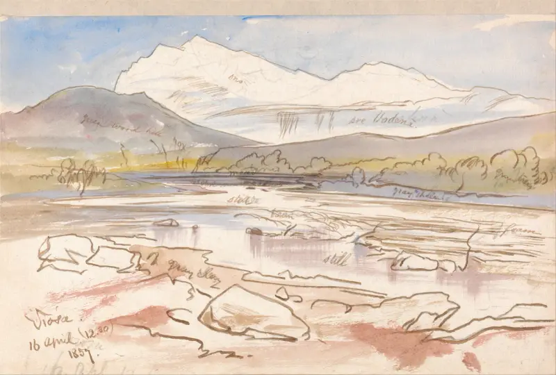 Vjose, 12:30, 16 april 1857 av Edward Lear
