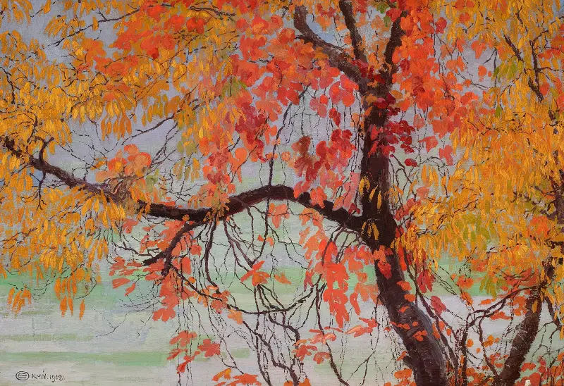 Herbstlaub von Edward Okuń