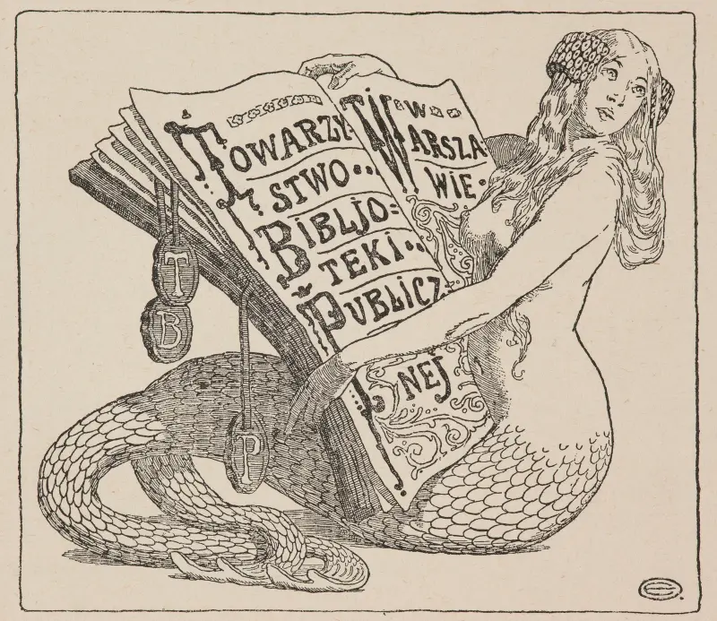 Ekslibris Towarzystwa Biblioteki Publicznej w Warszawie (1906–1928) av Edward Okuń