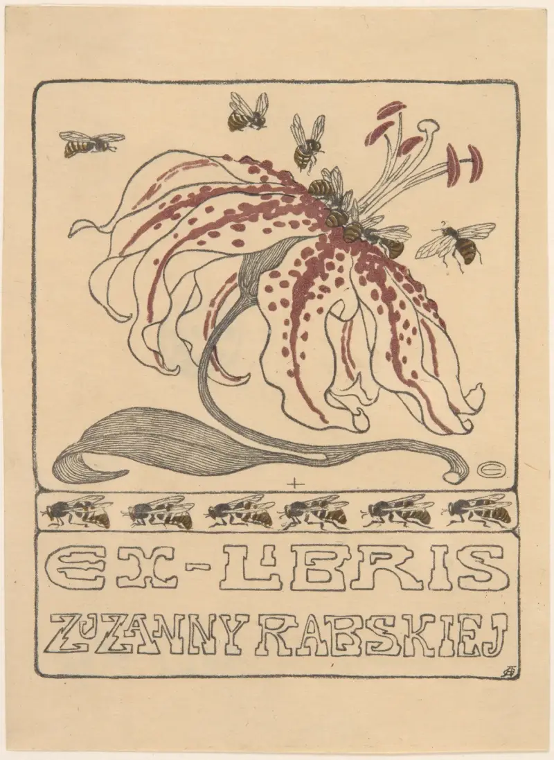 Ekslibris Zuzanny Rabskiej (1882-1960) av Edward Okuń