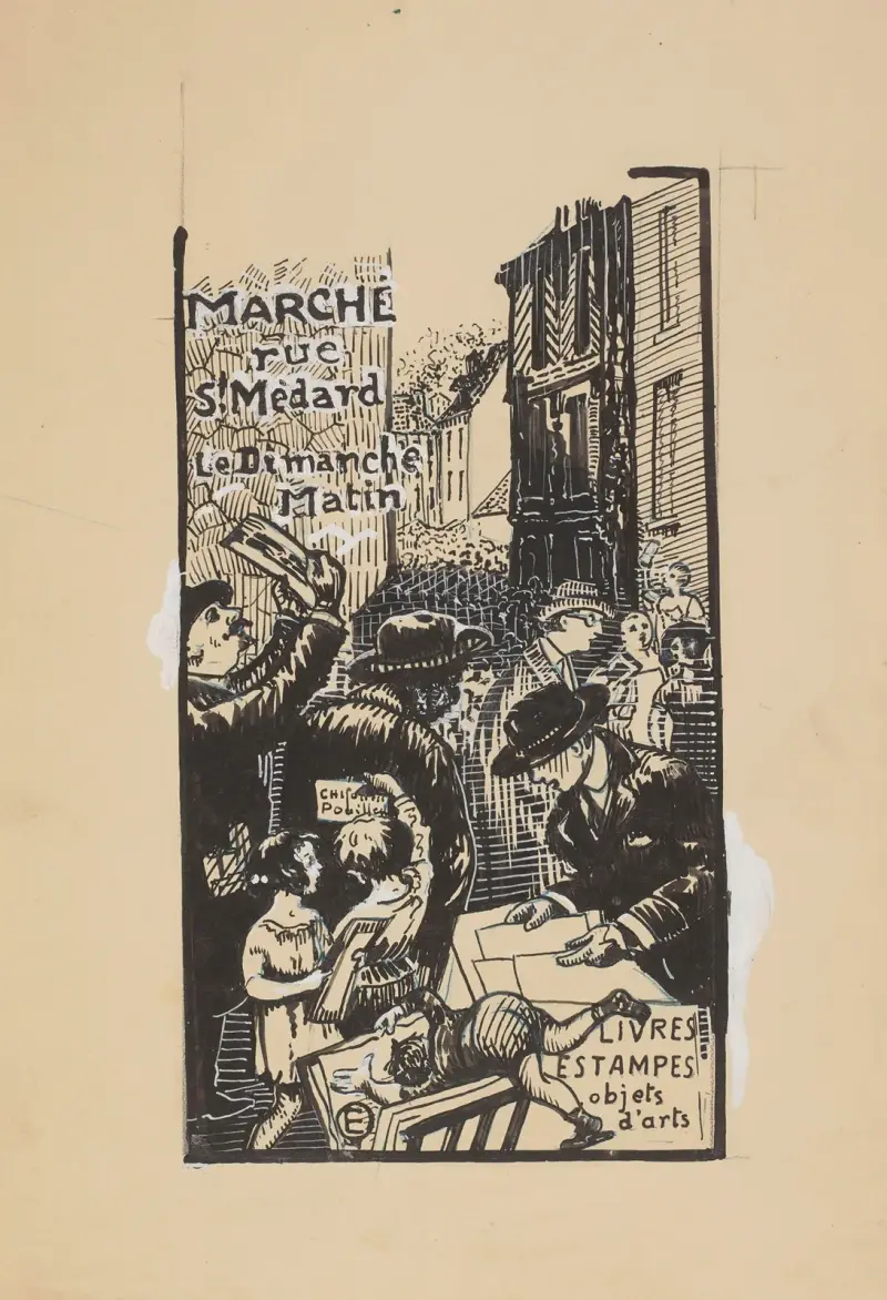 Marchés rue Saint-Médard. Le Dimanche Matin, 1893 – nr 2 av Edward Okuń