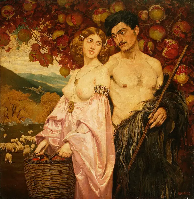 Selbstbildnis mit Sizilianer von Edward Okuń